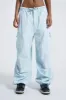 Powder Blue Parachute Cargo Pants sold by Jaded London