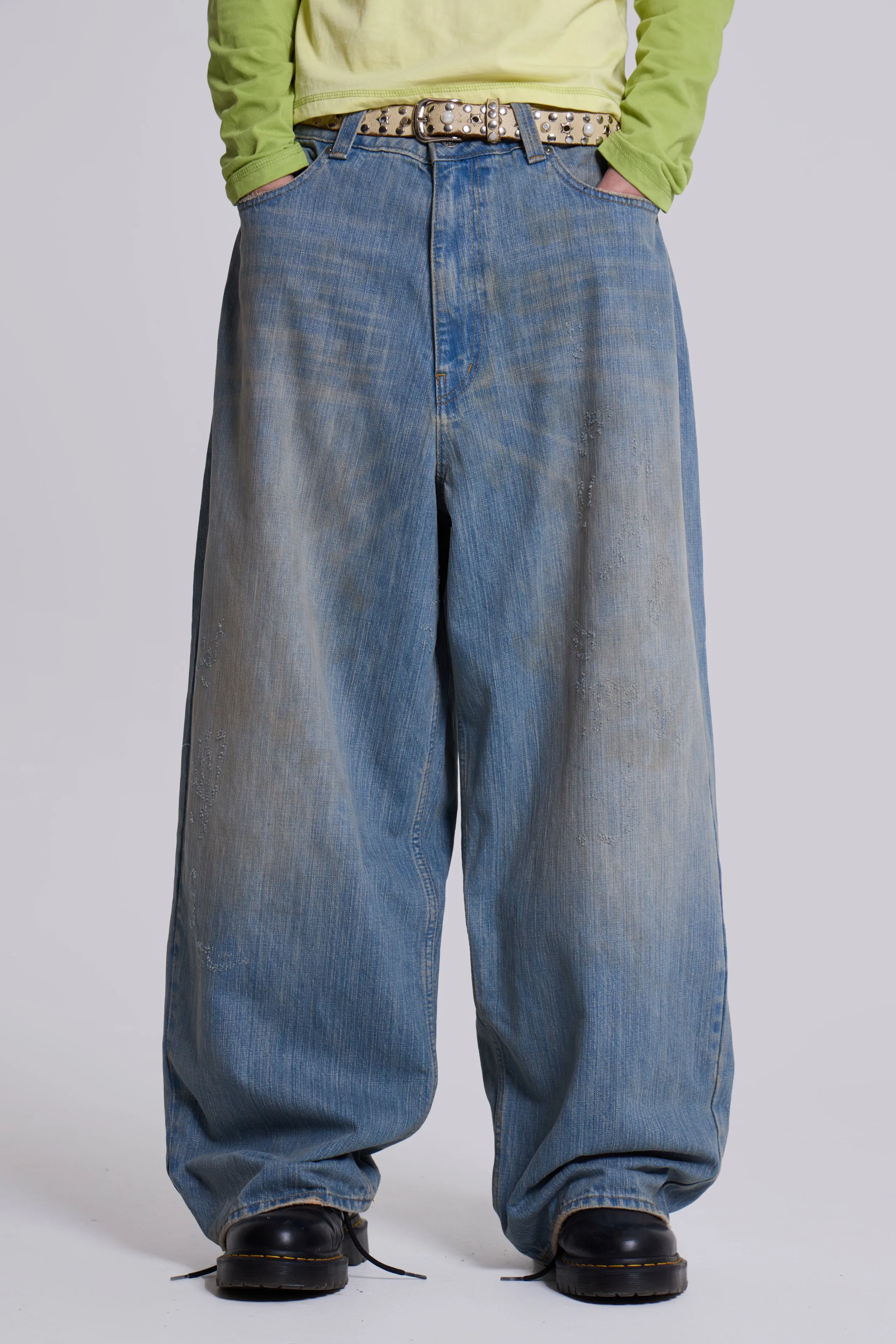 Light Wash Slub XL Colossus Jeans sold by Jaded London