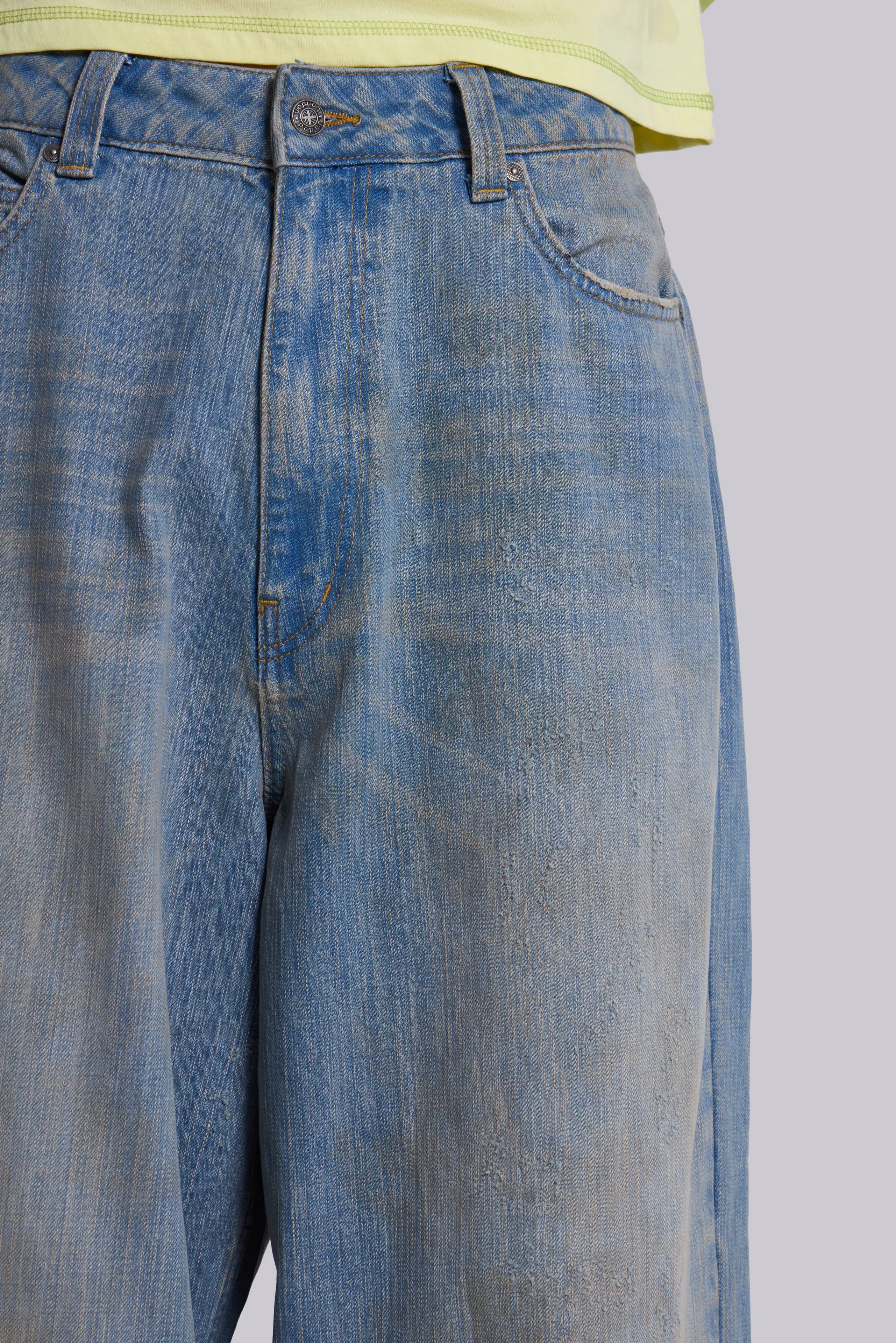Light Wash Slub XL Colossus Jeans sold by Jaded London product image thumbnail 4