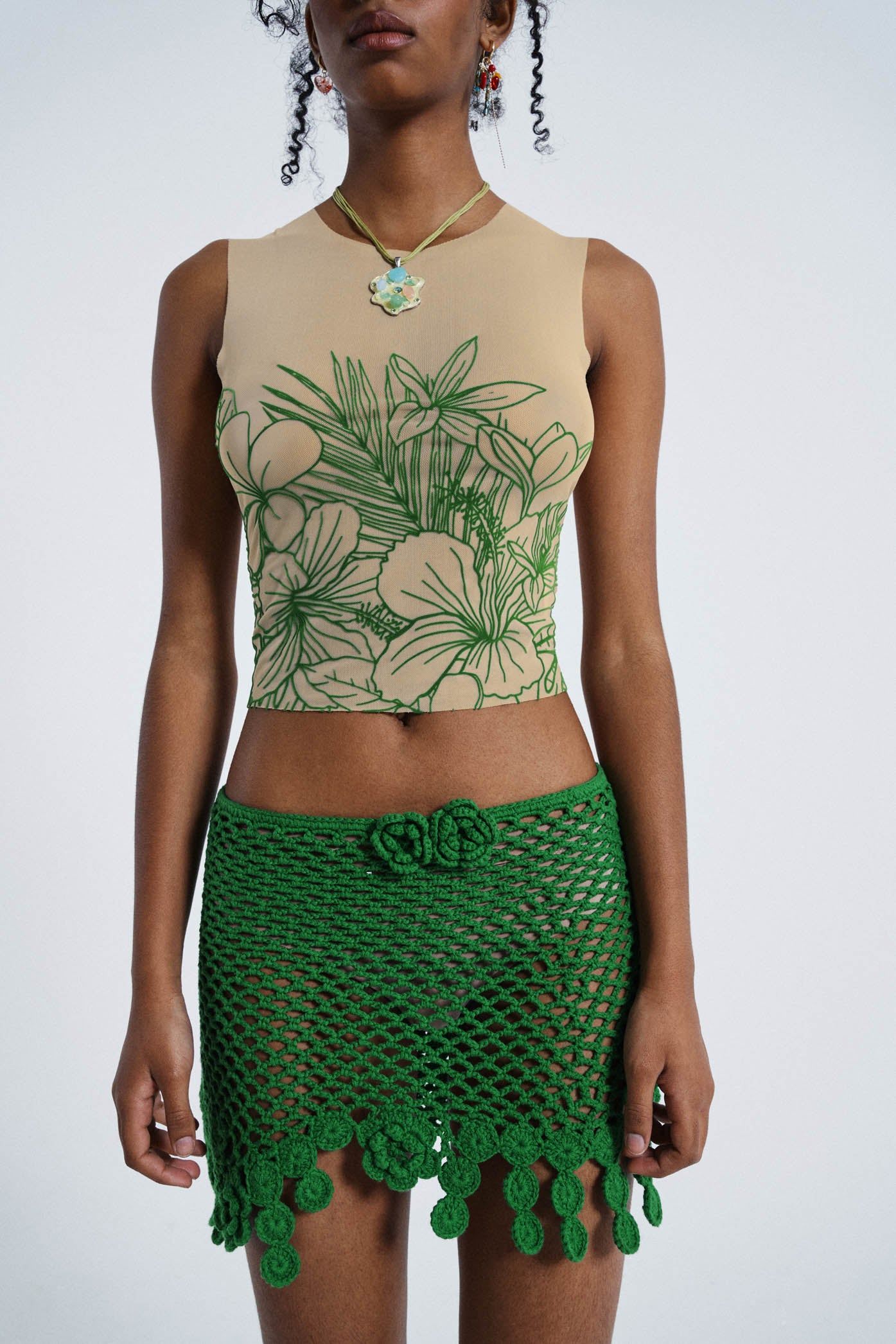 Palmera Crochet Mini Skirt sold by Jaded London product image thumbnail 2