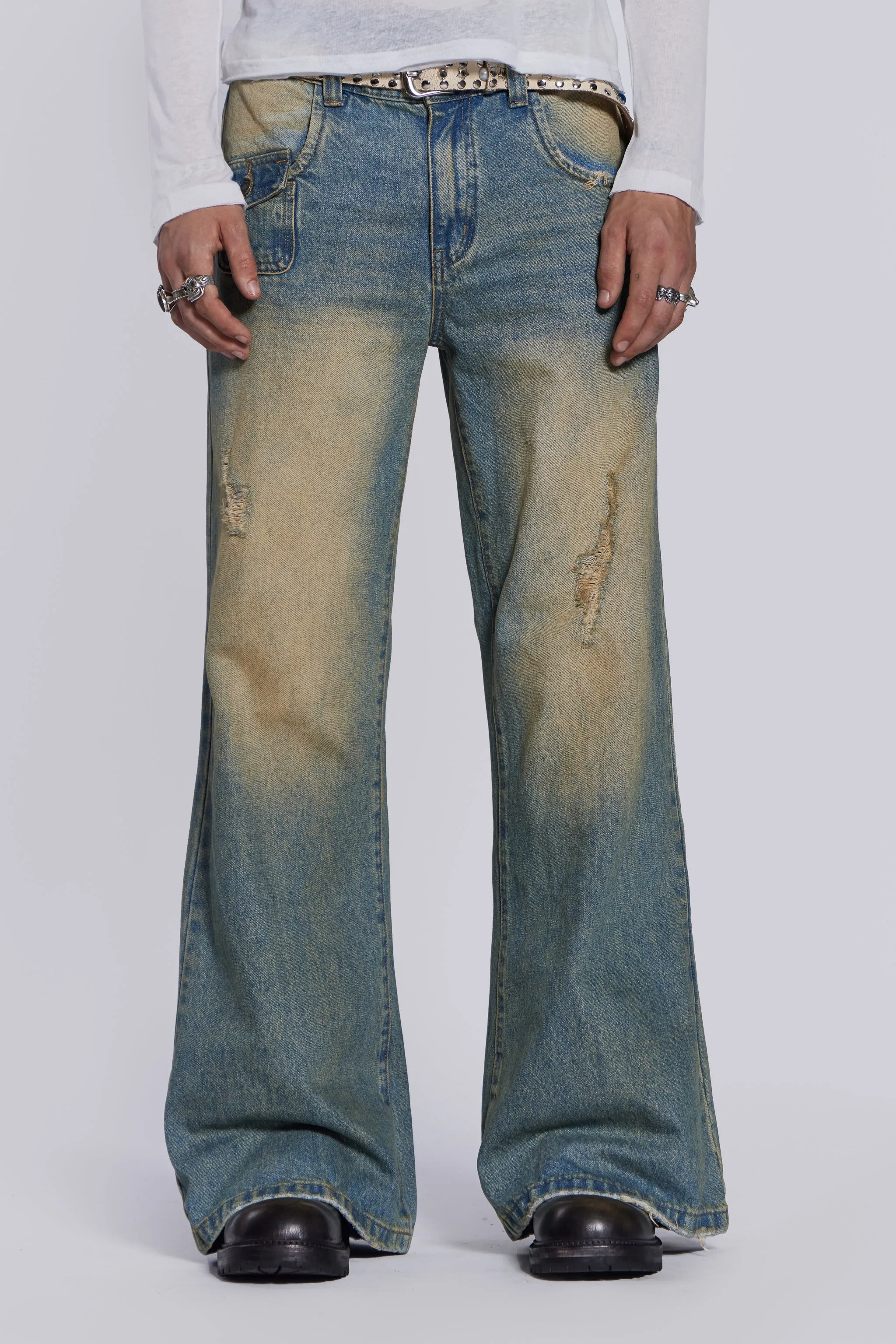 Sandwash Blaze Jeans sold by Jaded London