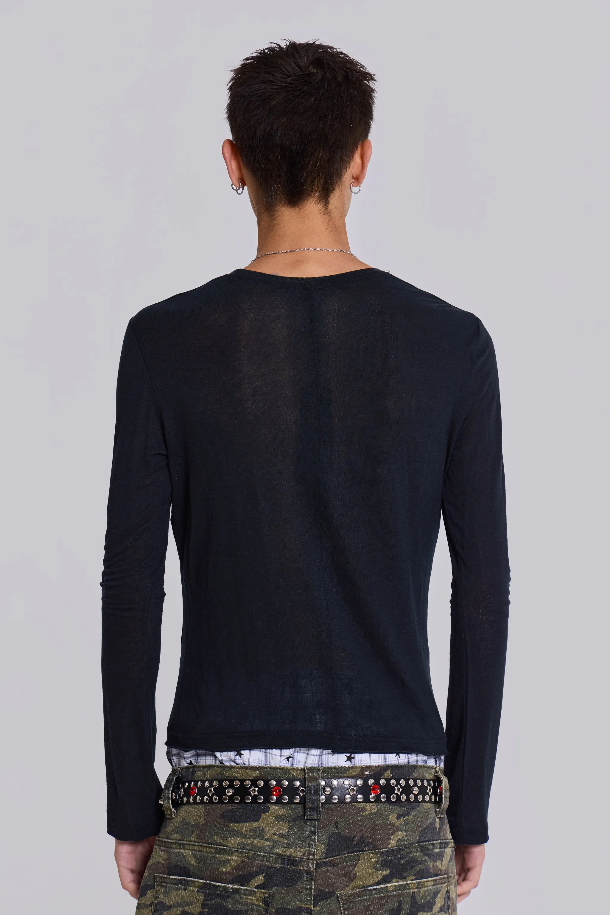 Black Mist Long Sleeve Top sold by Jaded London product image thumbnail 4