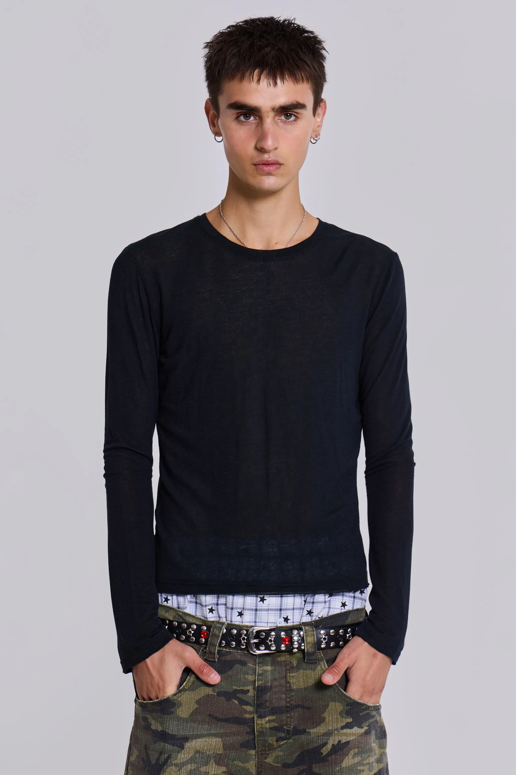 【JADED LONDON】Dirty Striped Oversized Long SleeveTee Dirty Striped Oversized Long Sleeve Tee | Jaded London