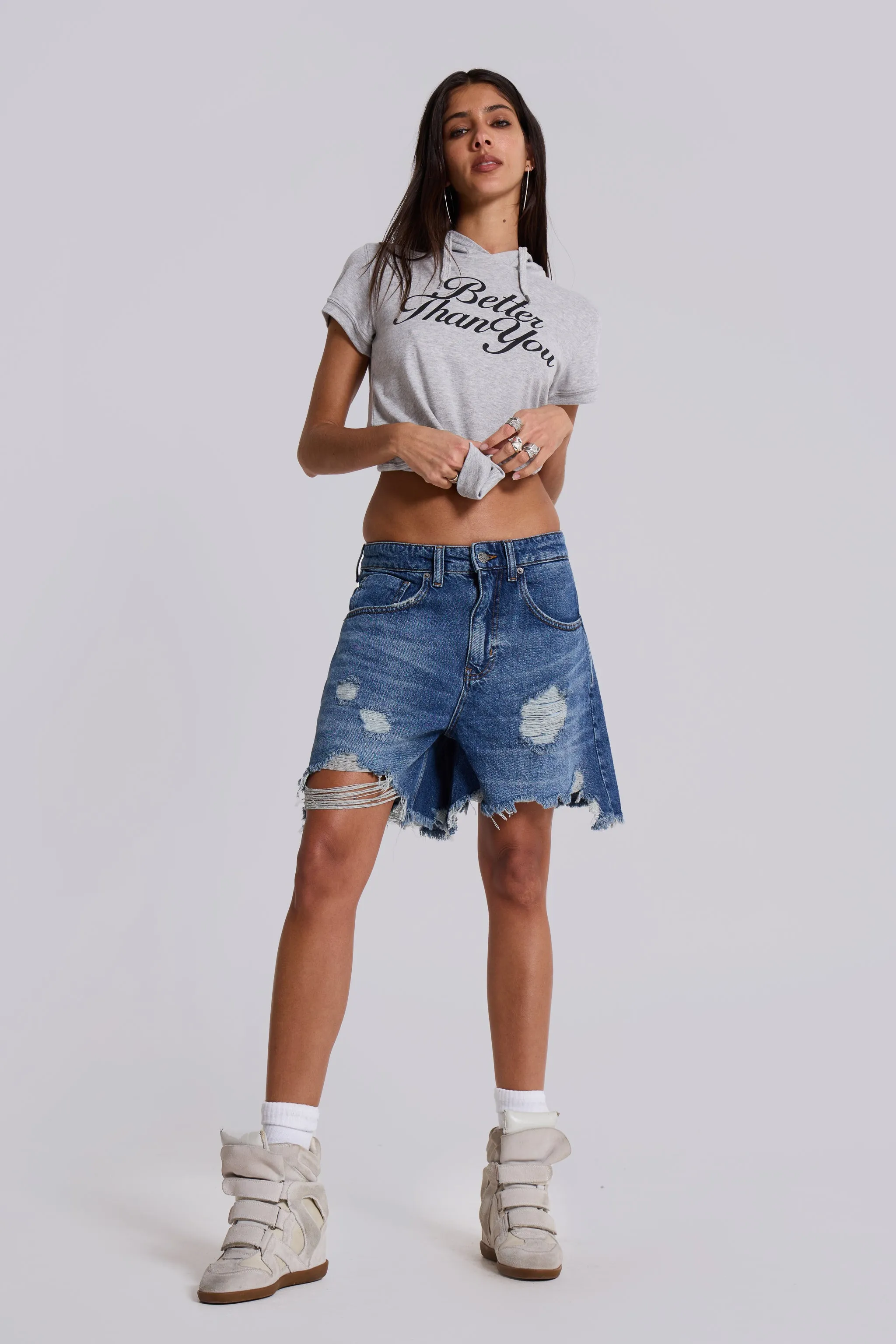Mid Blue Revenge Jorts sold by Jaded London product image thumbnail 5