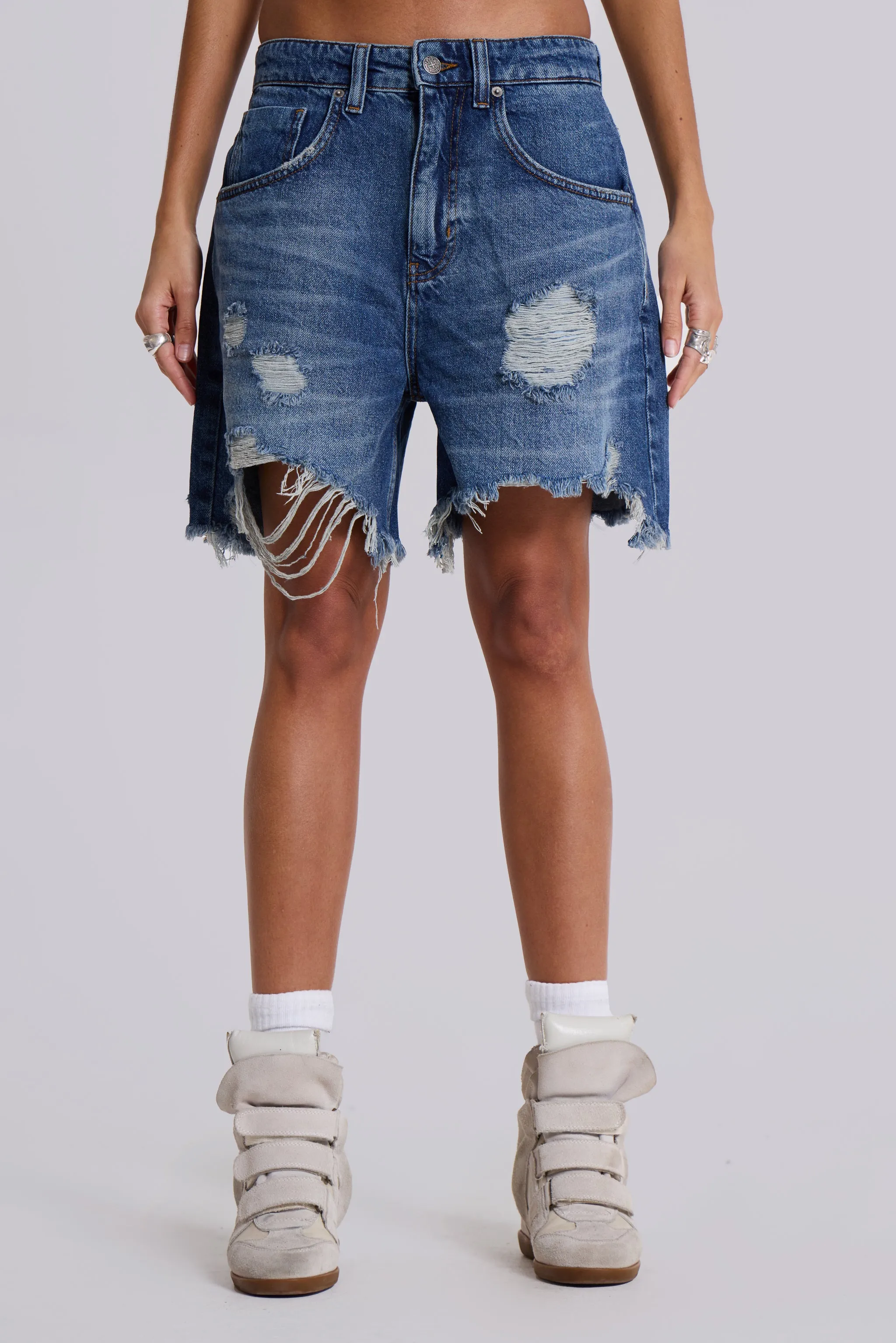 Mid Blue Revenge Jorts sold by Jaded London product image thumbnail 2