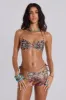 Raquel Leopard Reversible Ruched Bikini Top sold by Jaded London
