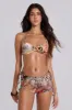 Raquel Leopard Reversible Ruched Bikini Top sold by Jaded London