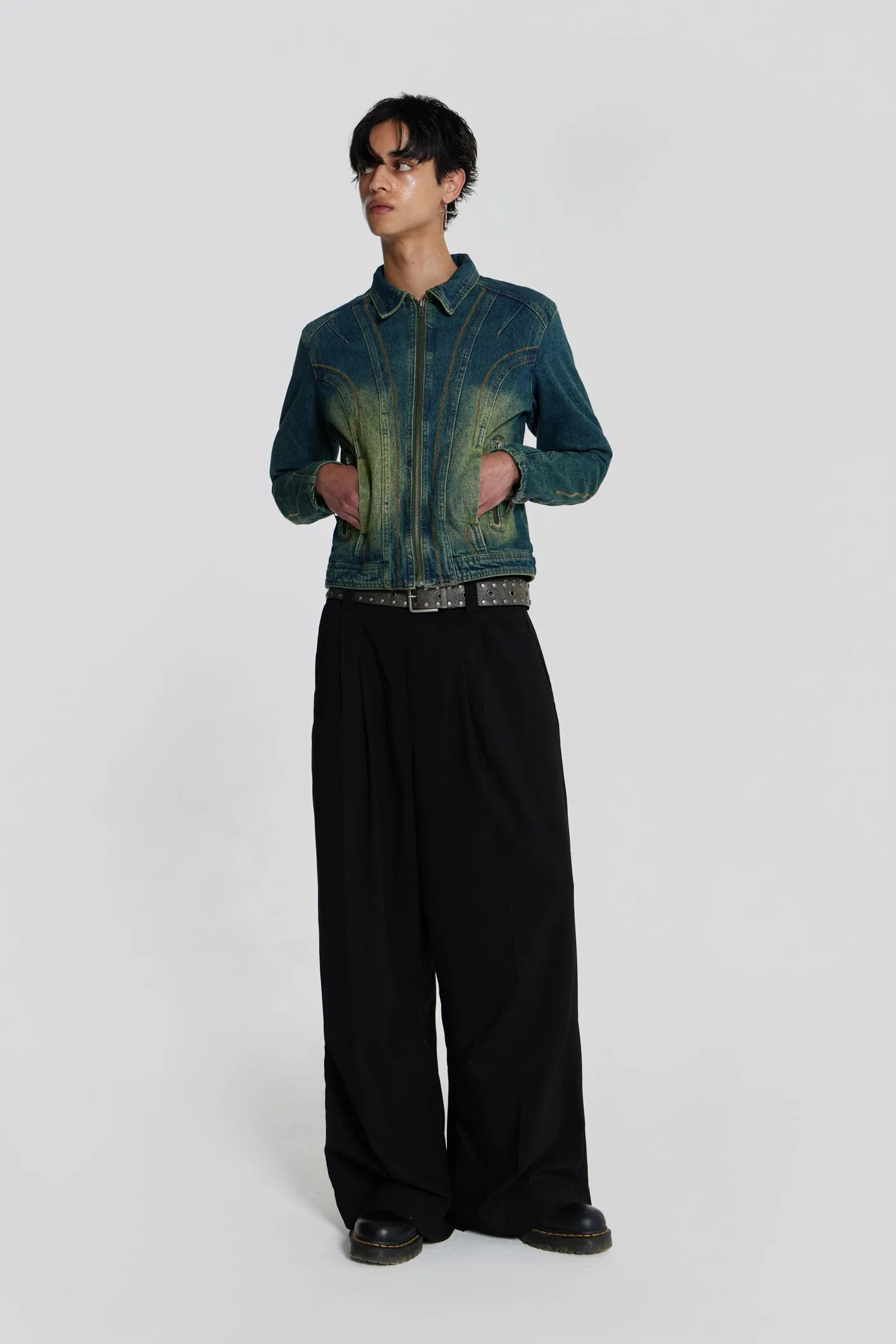 Exhaust Sandblast Denim Jacket sold by Jaded London product image thumbnail 4