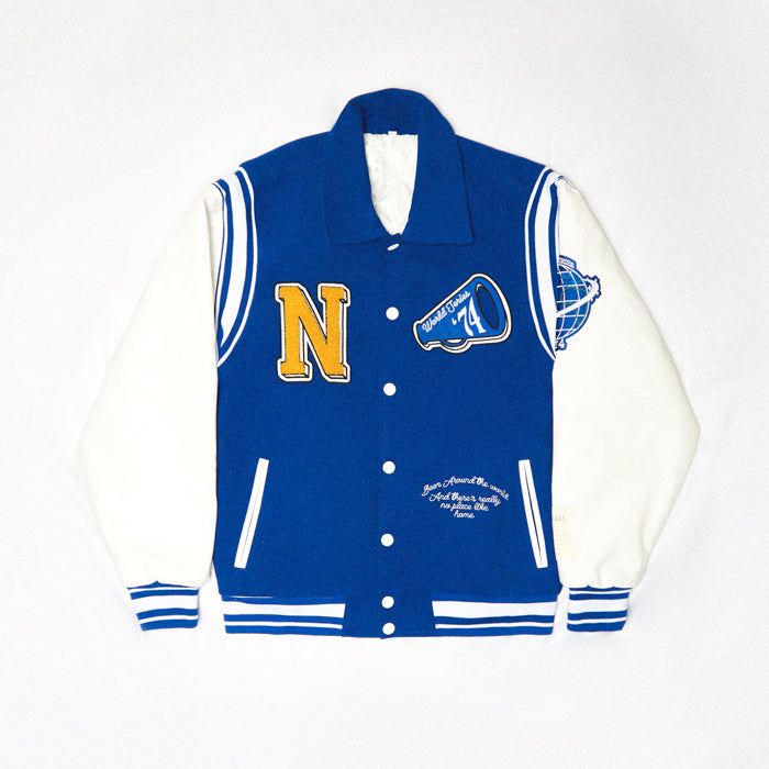 NTRLS Blue Varsity Jacket sold by Jaded London product image thumbnail 2