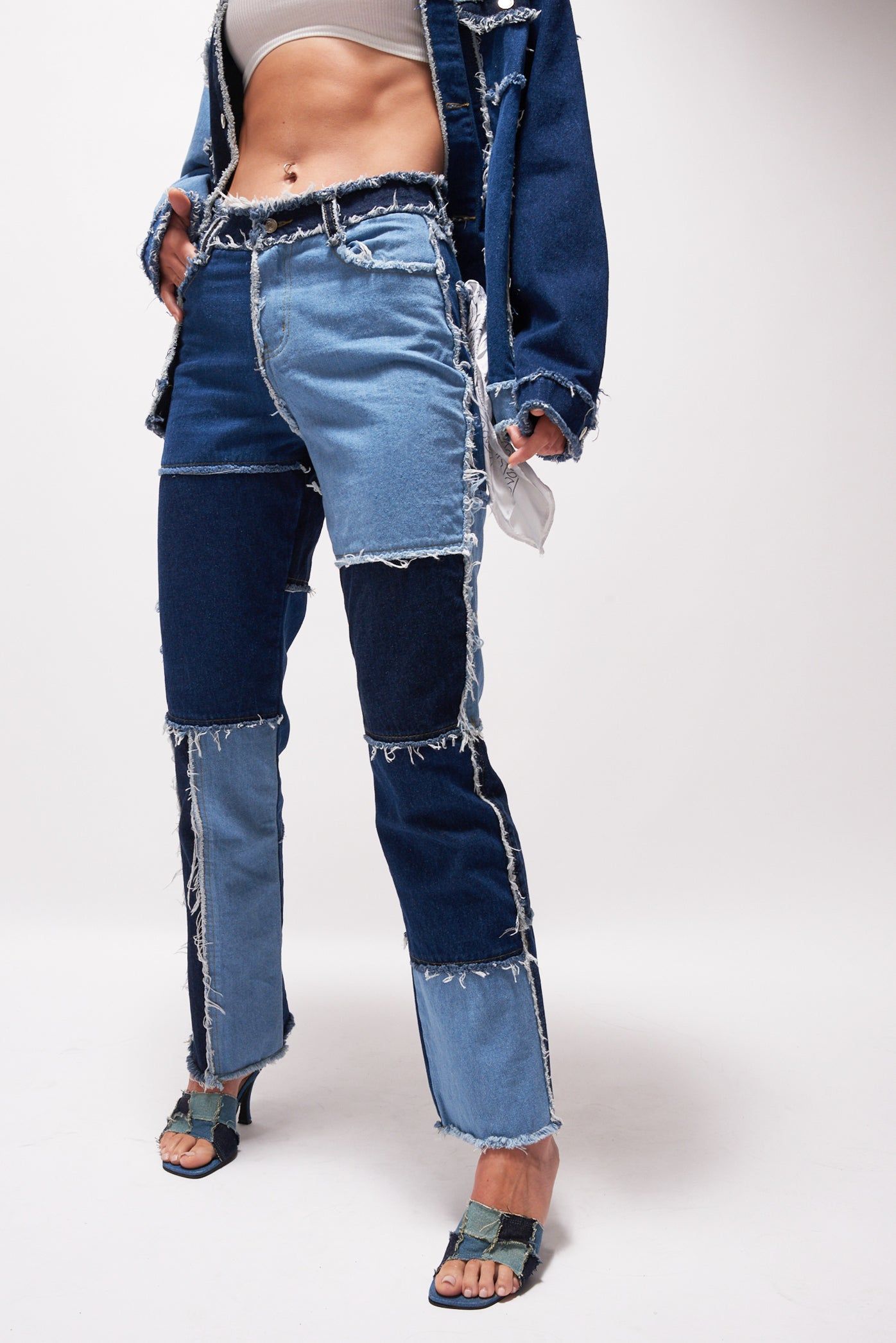 Patchwork Denim Boyfriend Jeans sold by Jaded London product image thumbnail 5