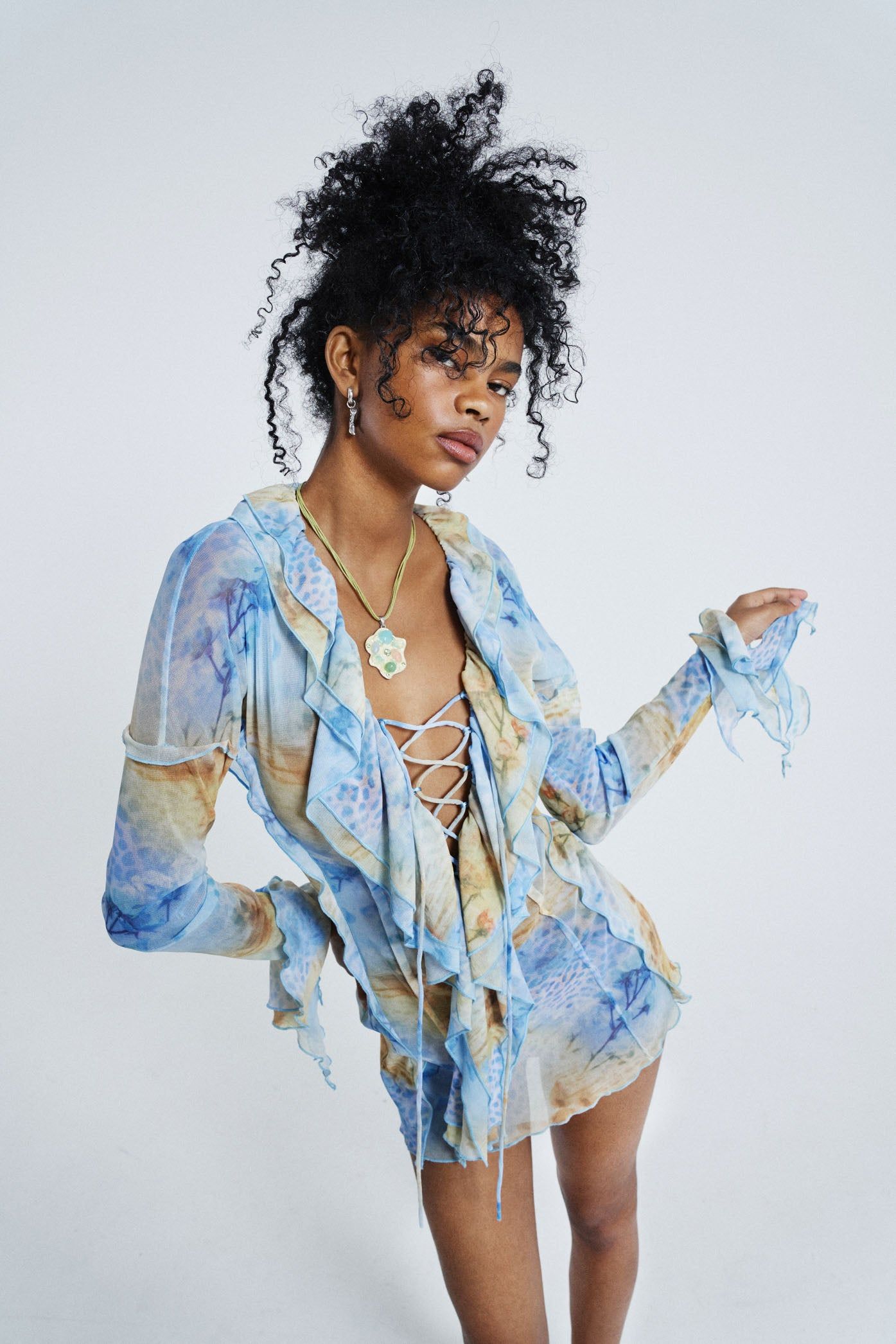 Tango Print Lace Up Mini Dress sold by Jaded London product image thumbnail 2