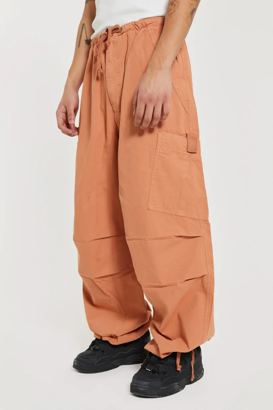 Rust Orange Parachute Cargo Pants sold by Jaded London product image thumbnail 3