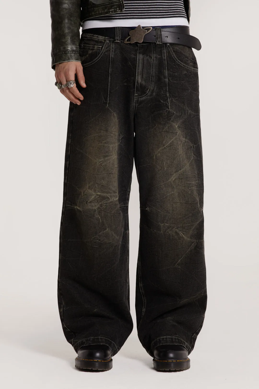 Washed Black Razor Jeans sold by Jaded London product image thumbnail 4