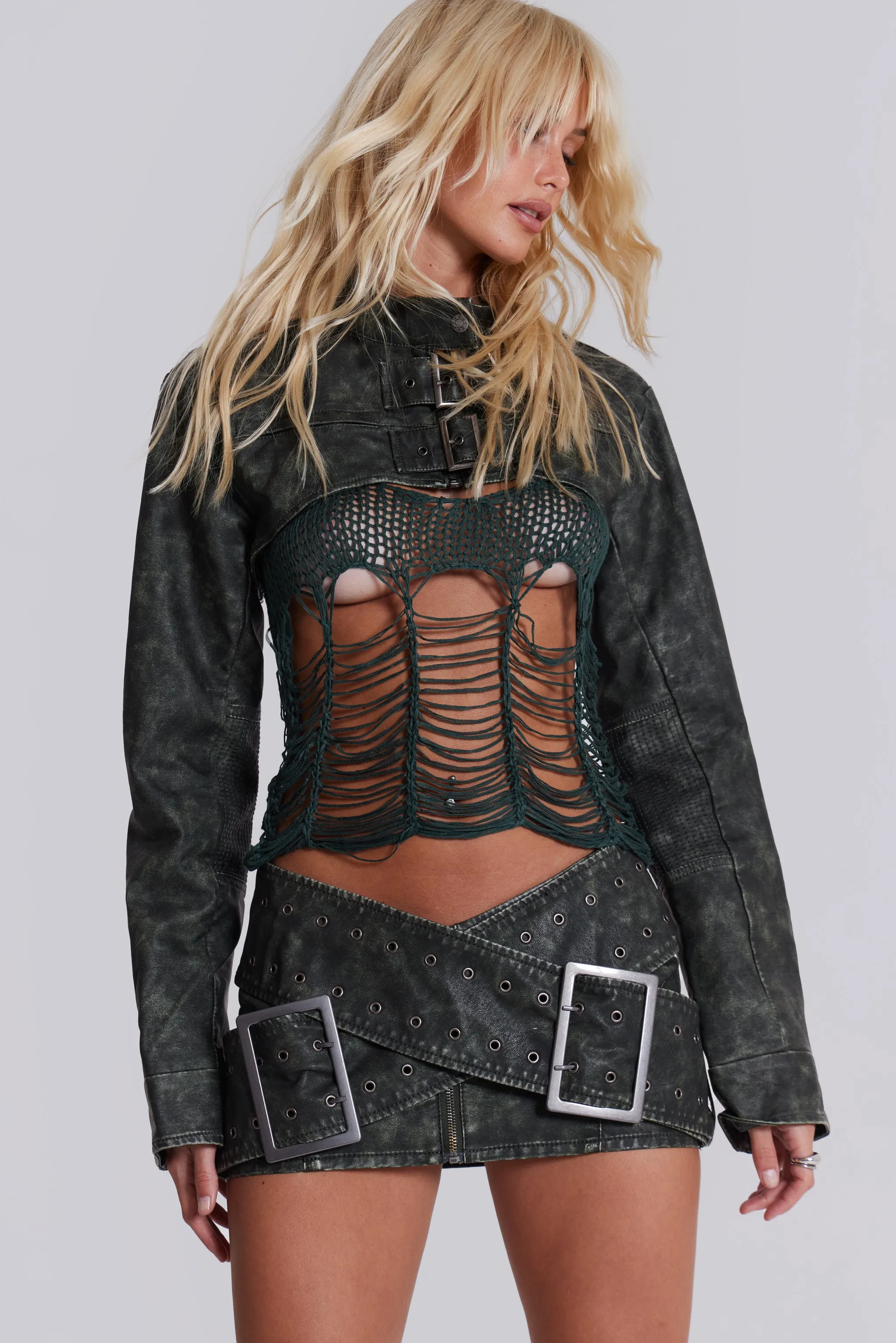 ジャケット AVANDRESS Karin Crop Jacket BLACK ULLA_JOHNSON_Anouk-