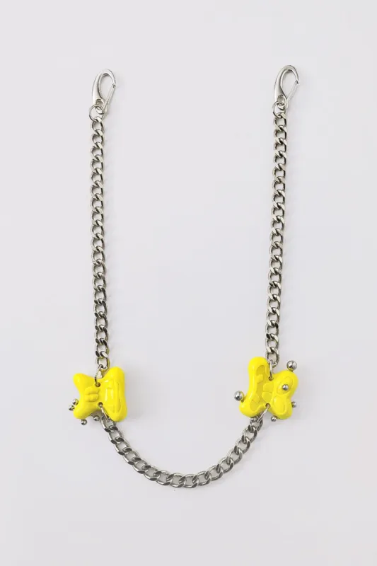 Princess Plastik Yellow Pendant Belt Chain sold by Jaded London