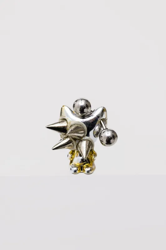 Princess Plastik Gold Chrome Piercing Spike Brooch sold by Jaded London