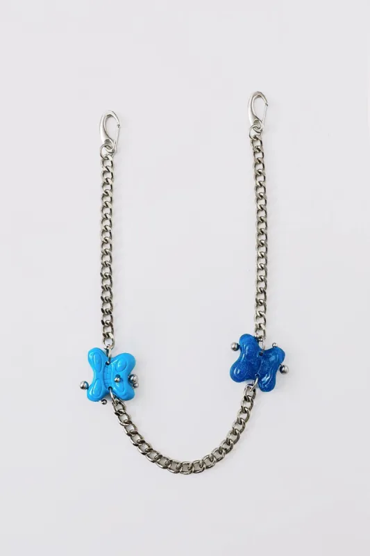 Princess Plastik Electric Blue Pendant Belt Chain sold by Jaded London
