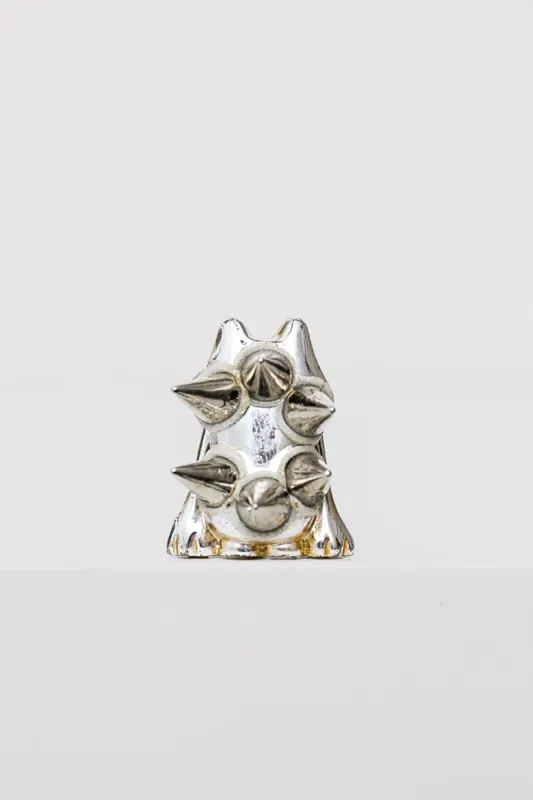 Princess Plastik Chrome Spike Brooch sold by Jaded London