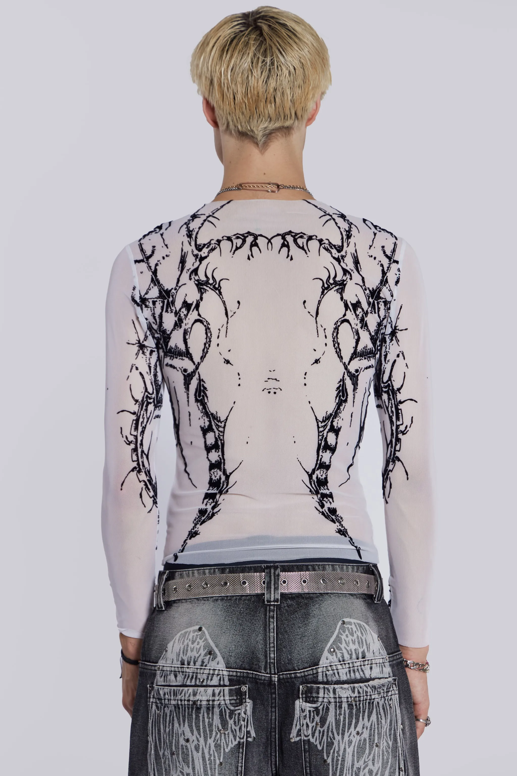 White Wings Mesh Top sold by Jaded London product image thumbnail 2