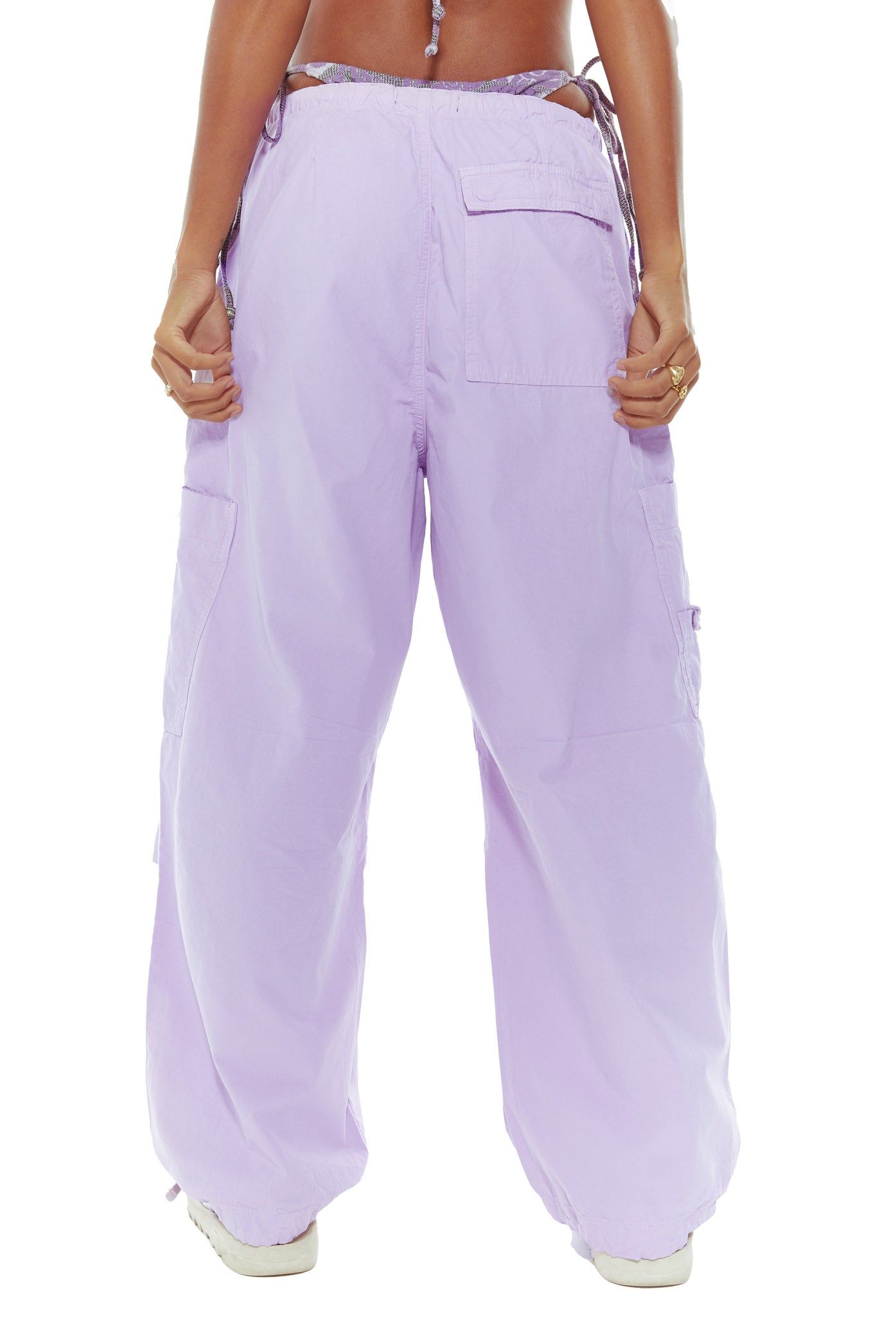 Lilac Parachute Cargo Pants sold by Jaded London product image thumbnail 4