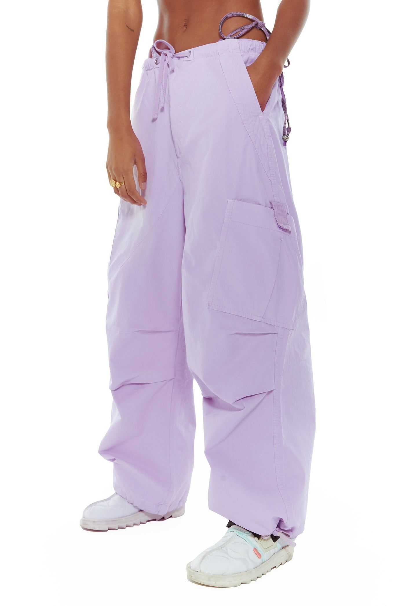 Lilac Parachute Cargo Pants sold by Jaded London product image thumbnail 3