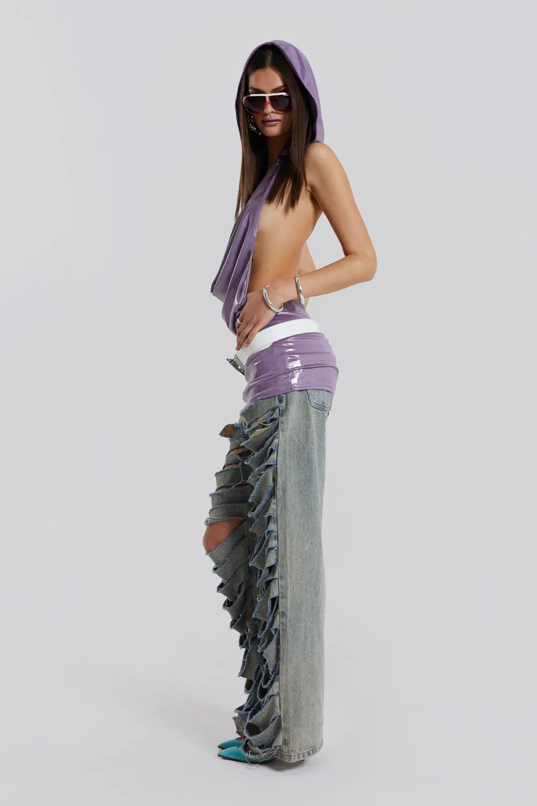 6am Metallic Backless Mini Dress sold by Jaded London product image thumbnail 5