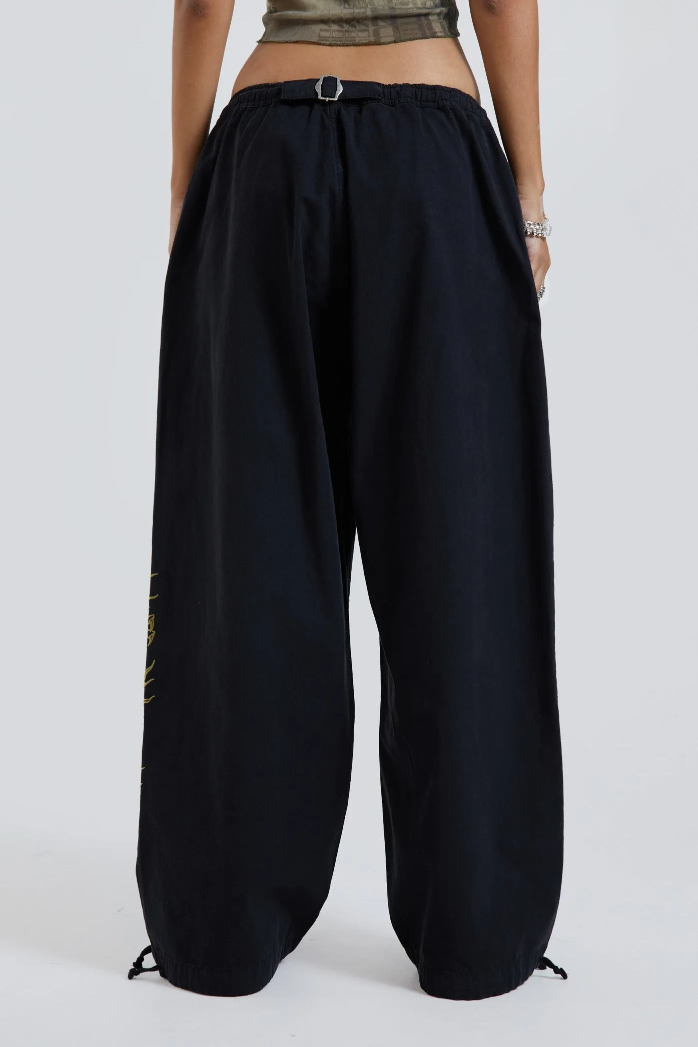 NY Dragon Flock Cargo Pants In Black sold by Jaded London product image thumbnail 4