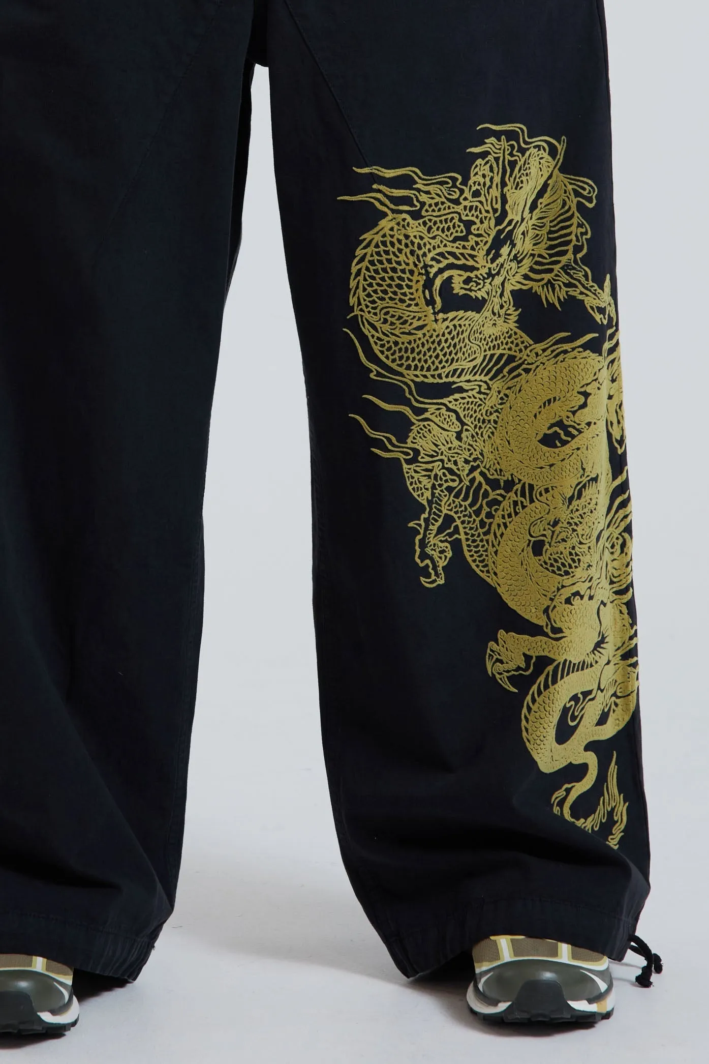 NY Dragon Flock Cargo Pants In Black sold by Jaded London product image thumbnail 5
