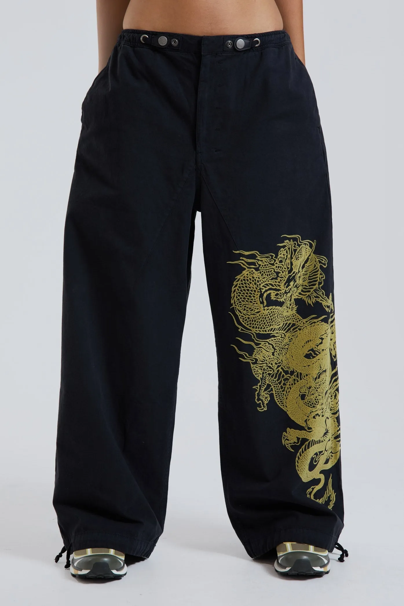 NY Dragon Flock Cargo Pants In Black sold by Jaded London product image thumbnail 2
