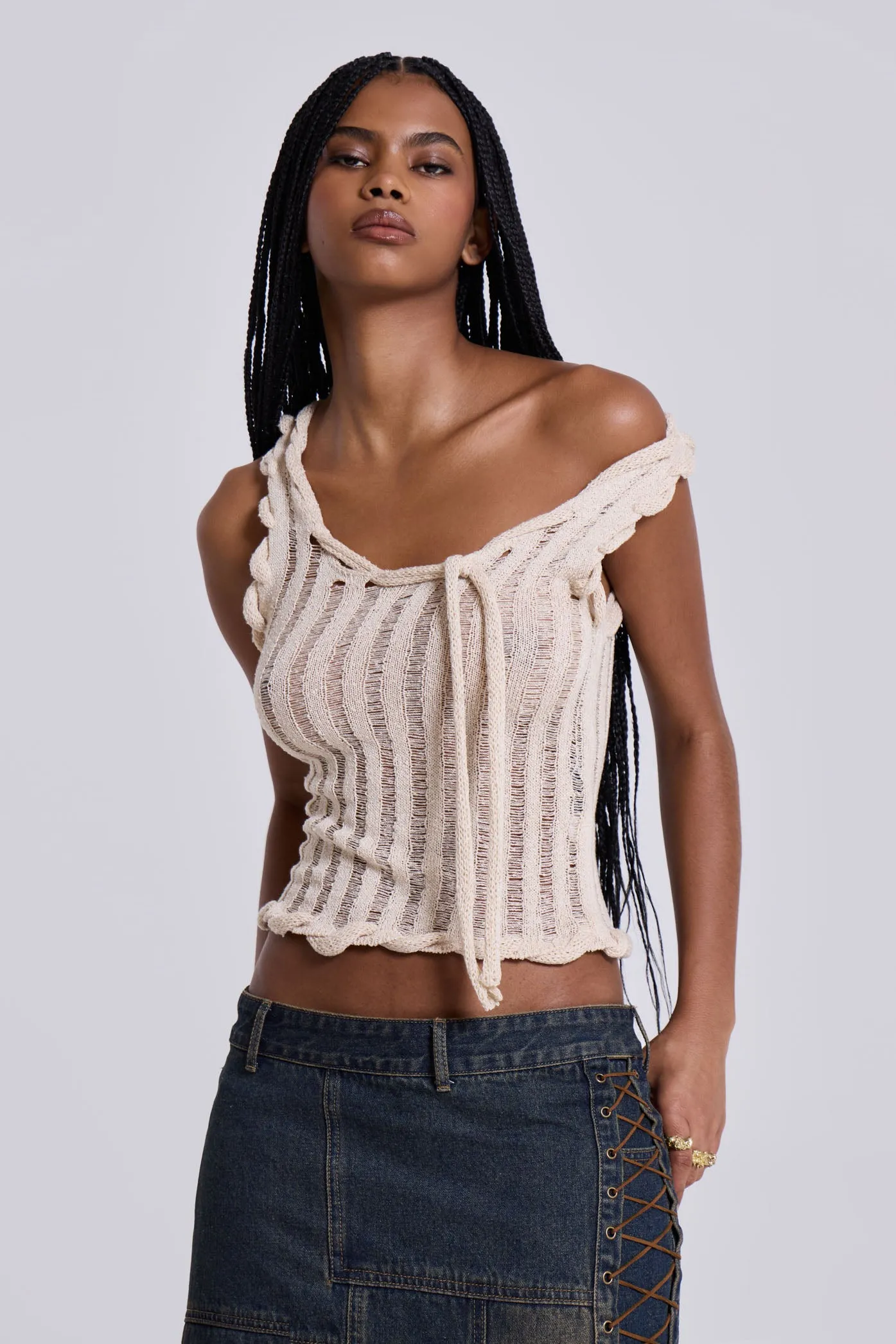 Sara Whipstitch Knit Reversible Top sold by Jaded London product image thumbnail 5