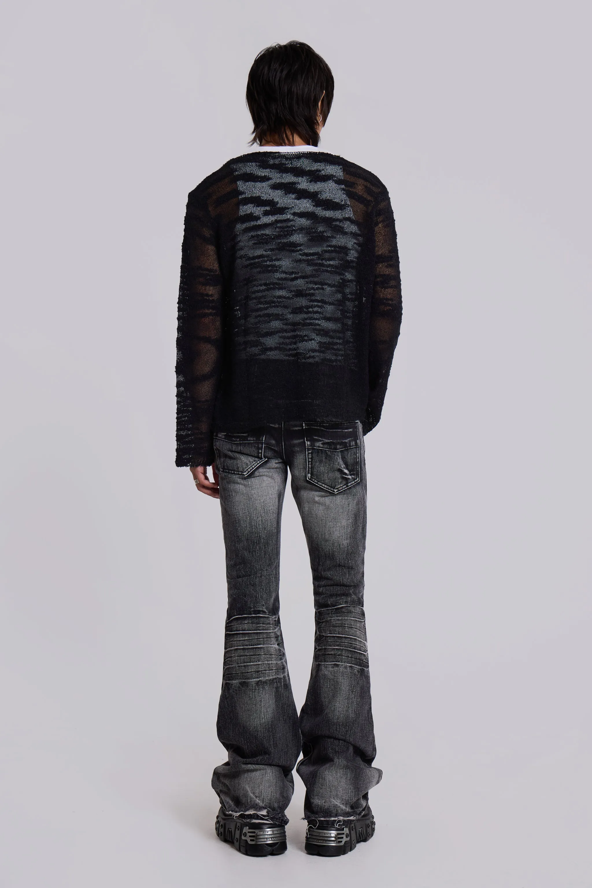 Black Stray Knit sold by Jaded London product image thumbnail 4
