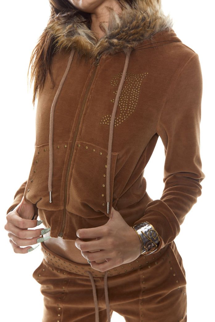 Tia Studded Cropped Hoodie sold by Jaded London product image thumbnail 3