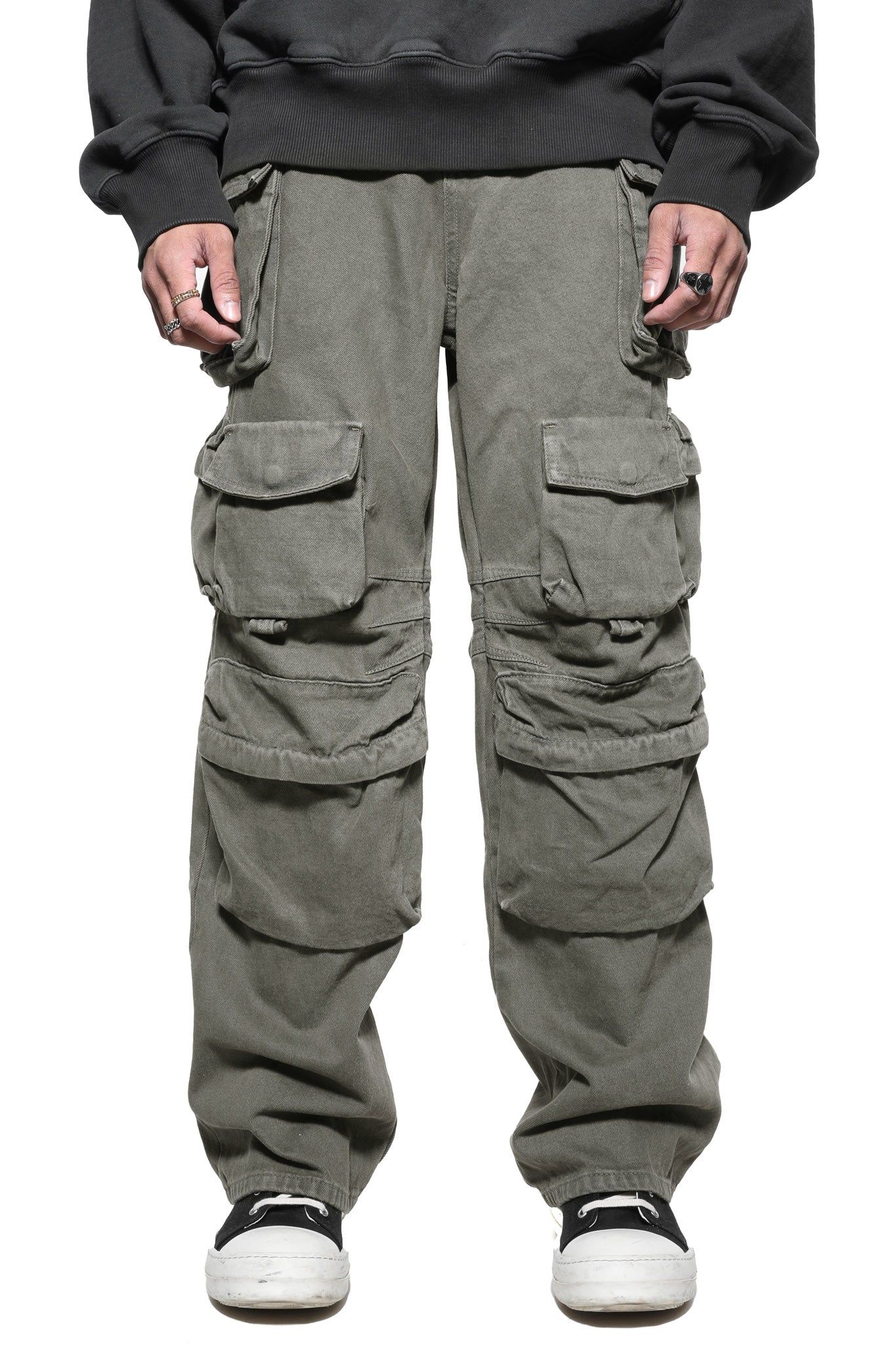 Khaki Voltage Cargos sold by Jaded London
