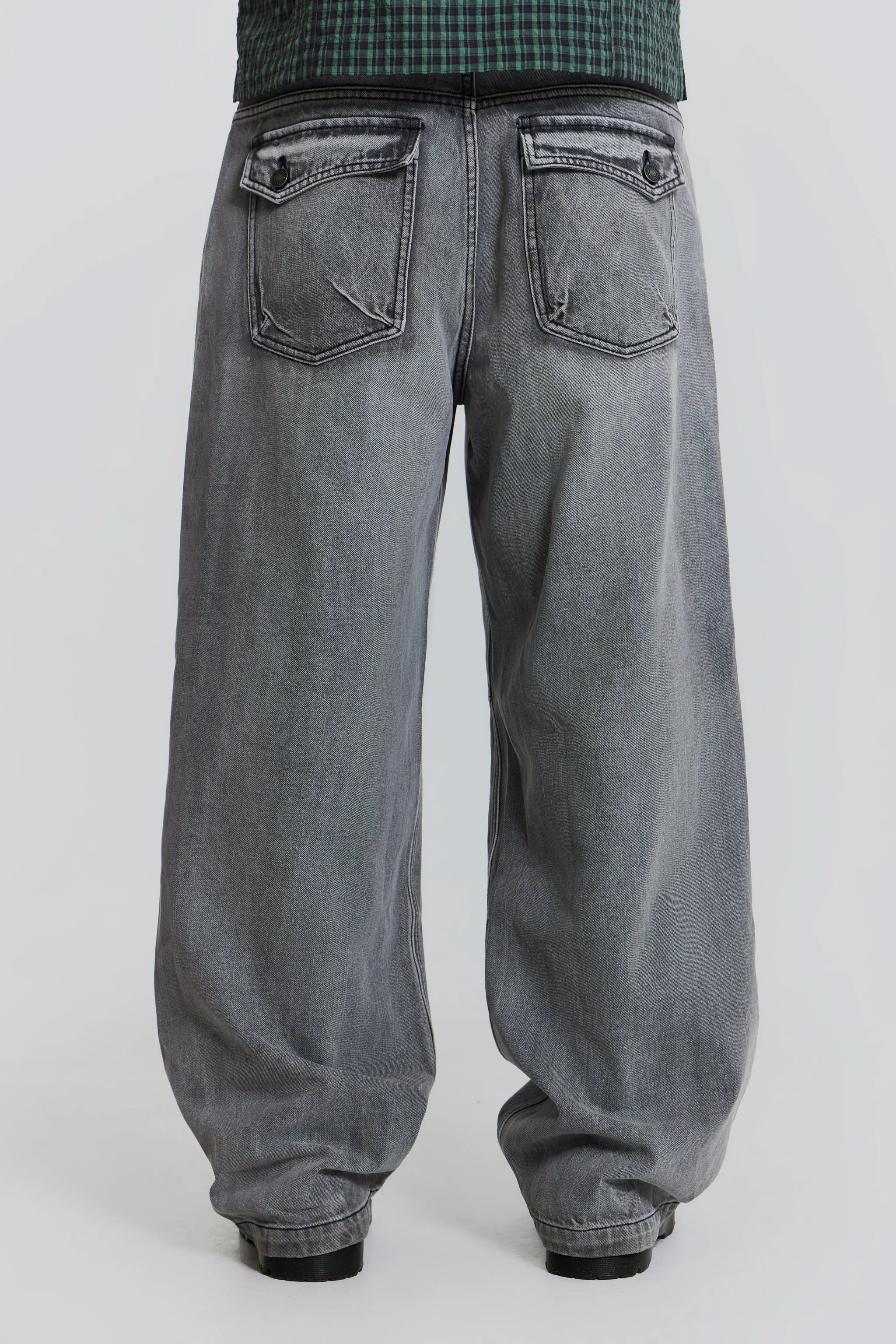 Grey Acid Razor Jeans sold by Jaded London product image thumbnail 4