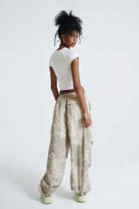 Hibiscus Bloom Parachute Cargo Pants sold by Jaded London