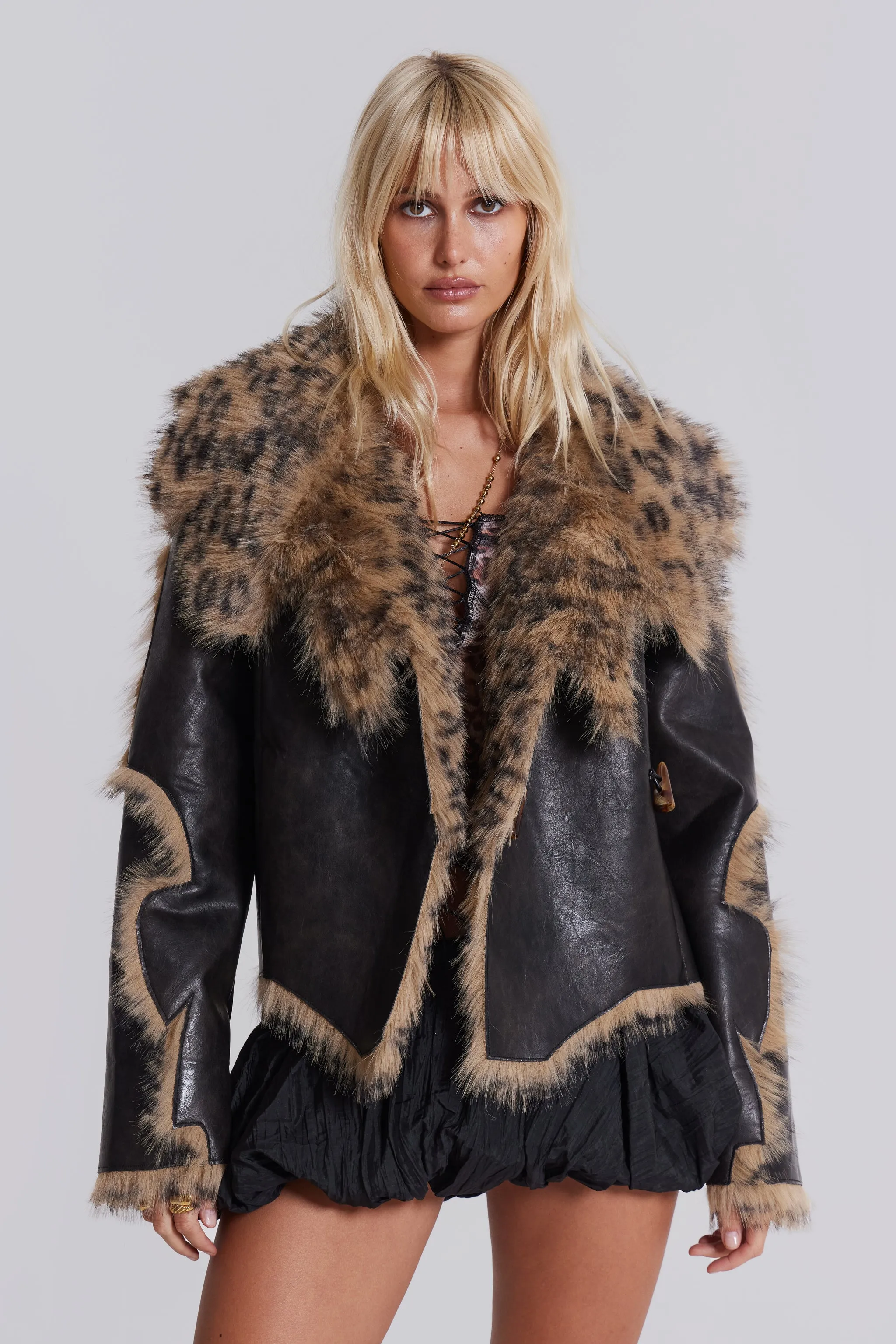 Seone Faux Fur Jacket sold by Jaded London product image thumbnail 3