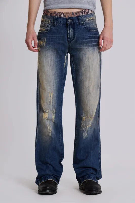 Metal Flared Jeans sold by Jaded London