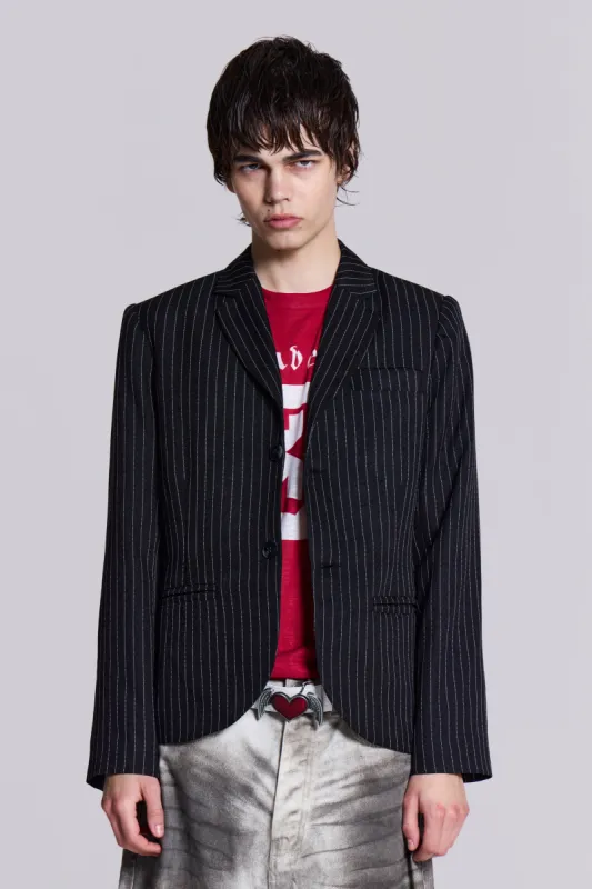 Slim Fit Pinstripe Blazer sold by Jaded London