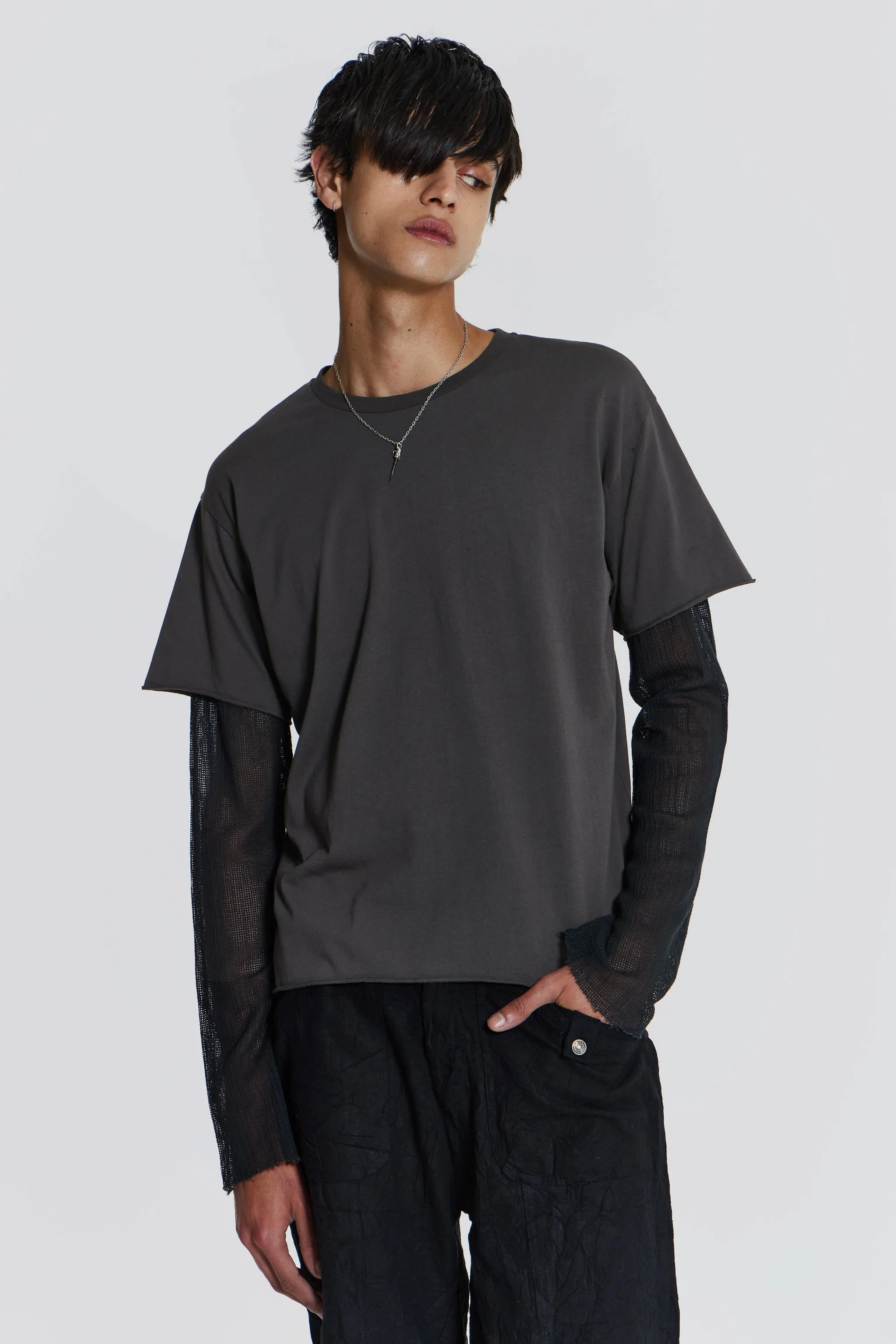 Pitch Double Layer Tee sold by Jaded London product image thumbnail 4