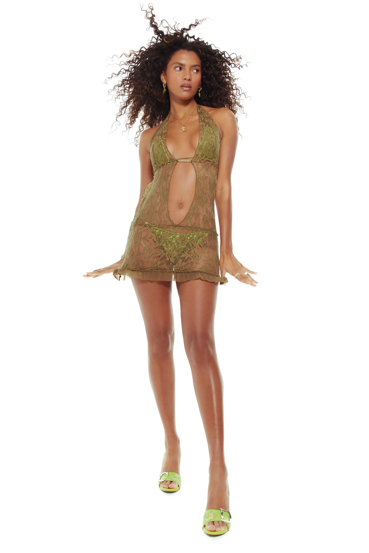 Martini Lace Slip Dress sold by Jaded London product image thumbnail 4