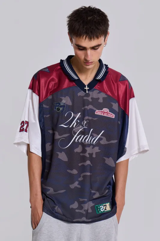 Touchdown Collar Football Shirt made by Jaded London