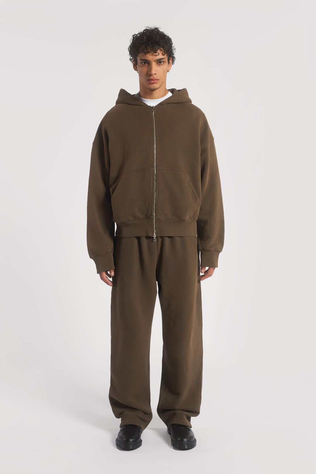 NTRLS Mocha Oversized Zip Through Hoodie sold by Jaded London product image thumbnail 4