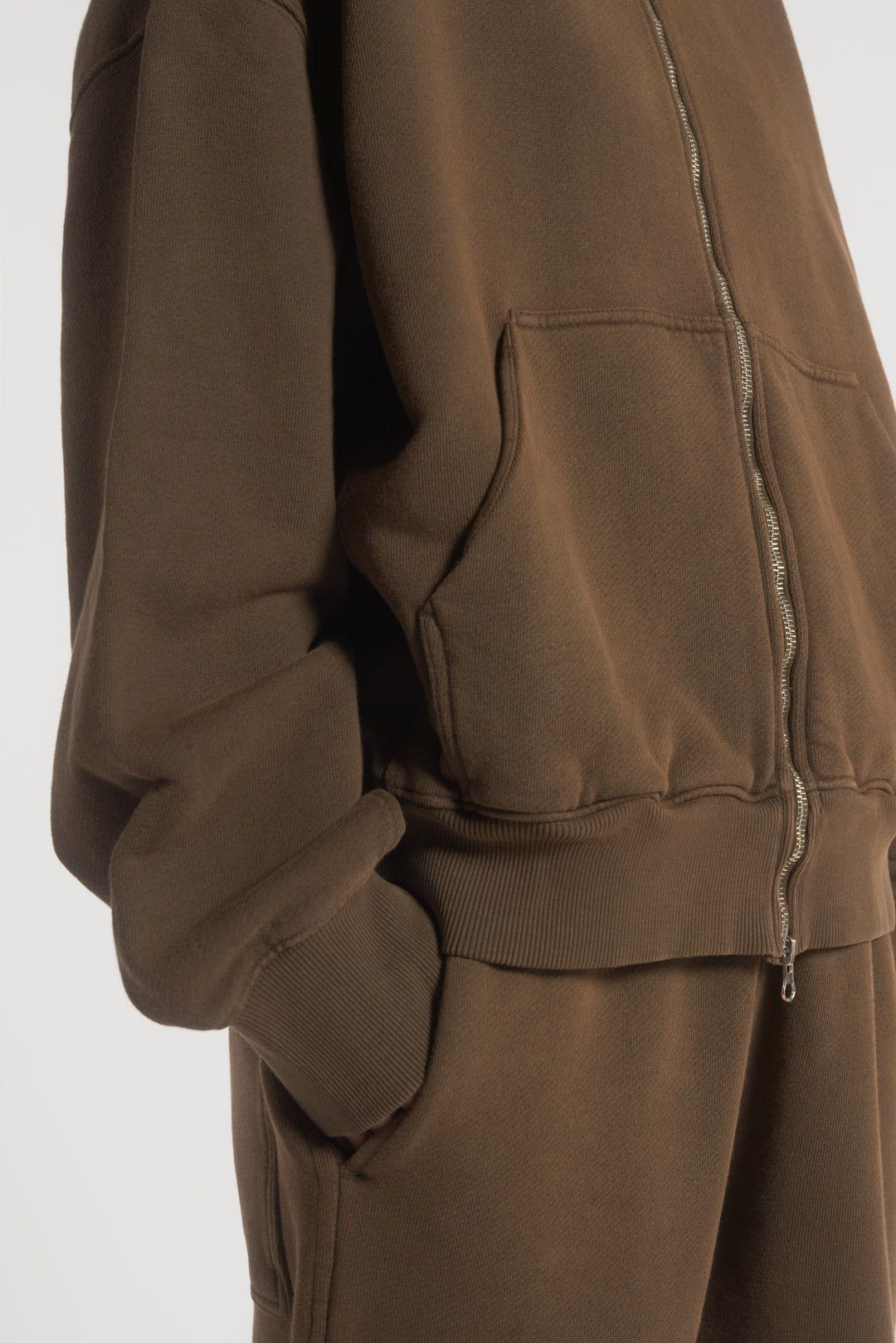 NTRLS Mocha Oversized Zip Through Hoodie sold by Jaded London product image thumbnail 8