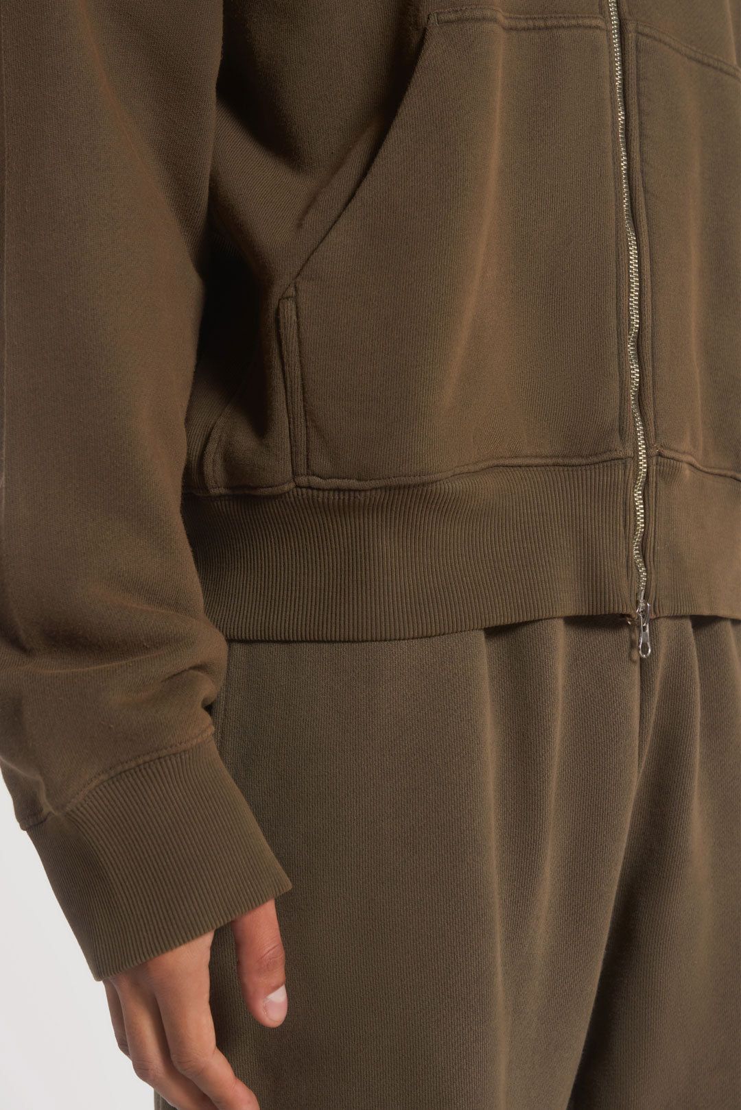 NTRLS Mocha Oversized Zip Through Hoodie sold by Jaded London product image thumbnail 7