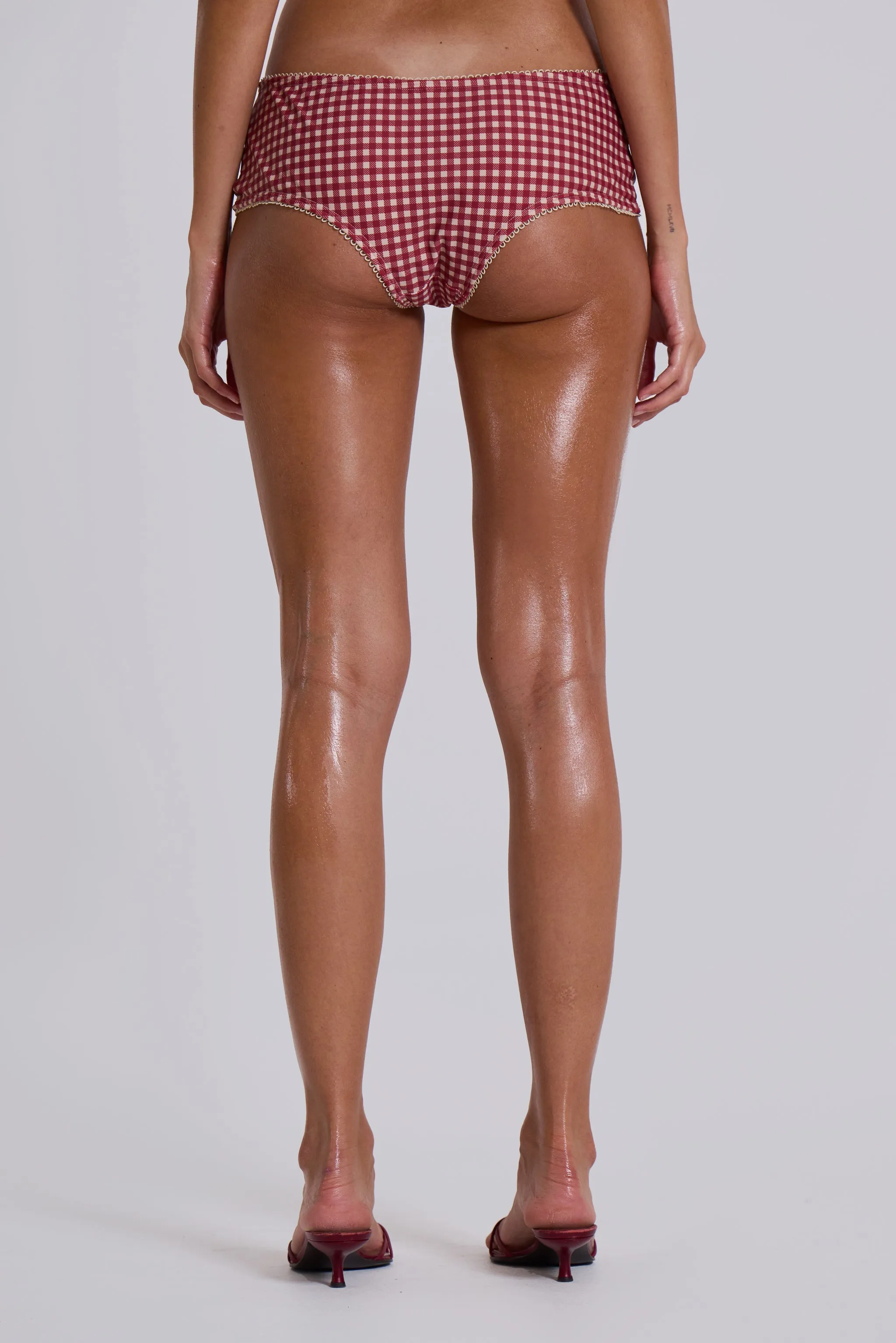 Freda Gingham Mini Short Bikini Bottoms sold by Jaded London product image thumbnail 5