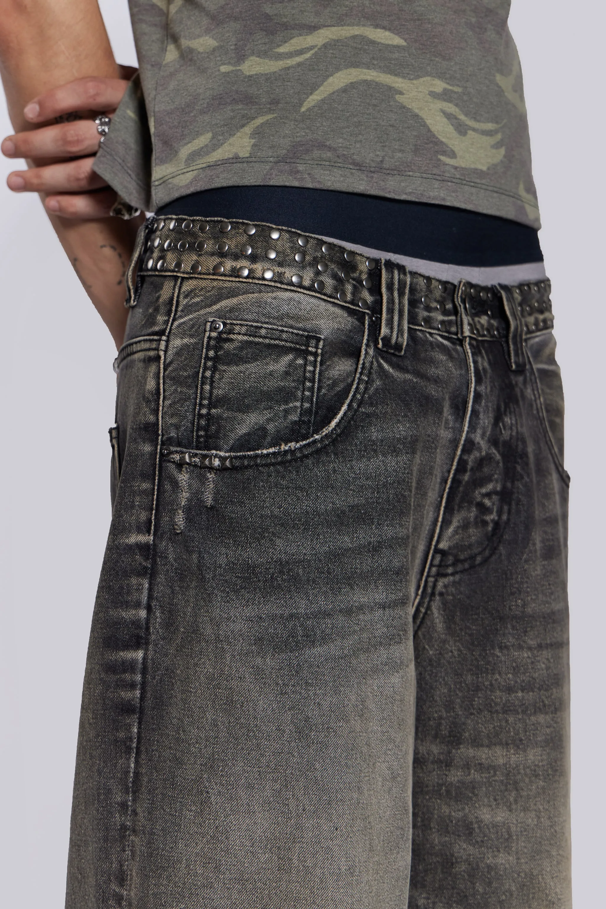 Stud Colossus Jeans sold by Jaded London product image thumbnail 5