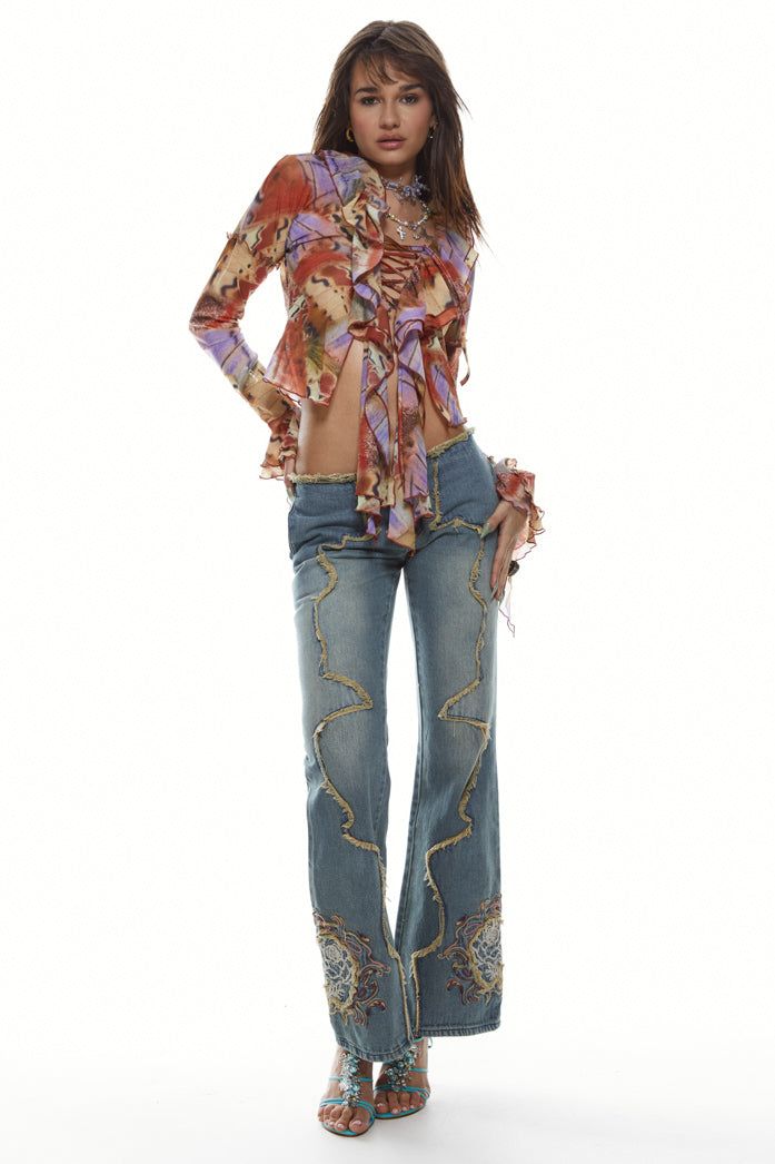 Allele Lace Up Top sold by Jaded London product image thumbnail 7