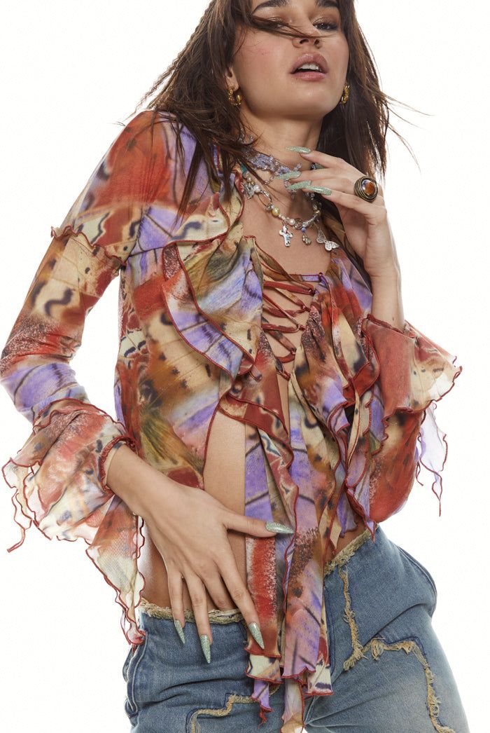 Allele Lace Up Top sold by Jaded London product image thumbnail 3