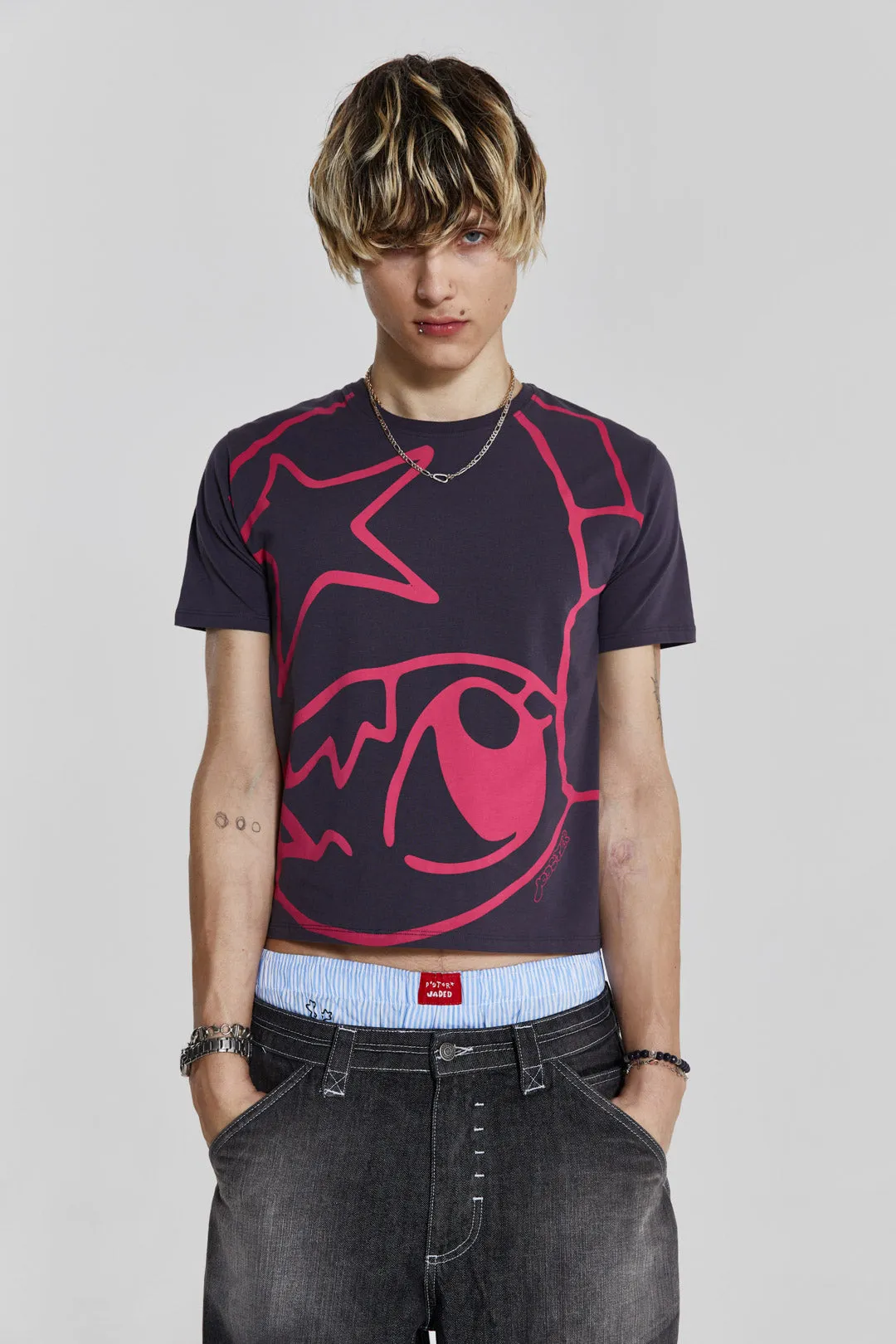 Listen Shrunken Tee sold by Jaded London