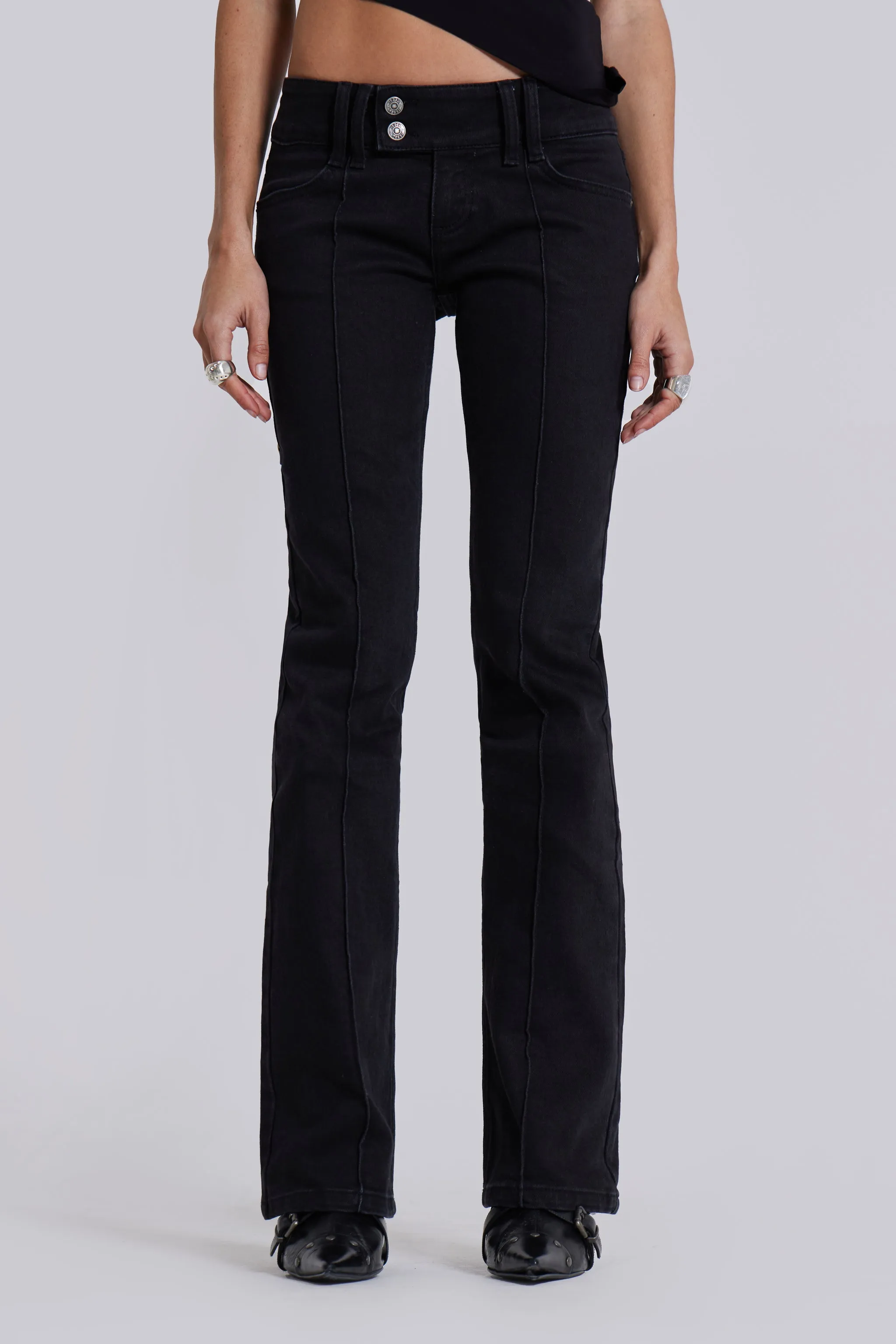 Solid Black Thirteen Jeans sold by Jaded London product image thumbnail 3